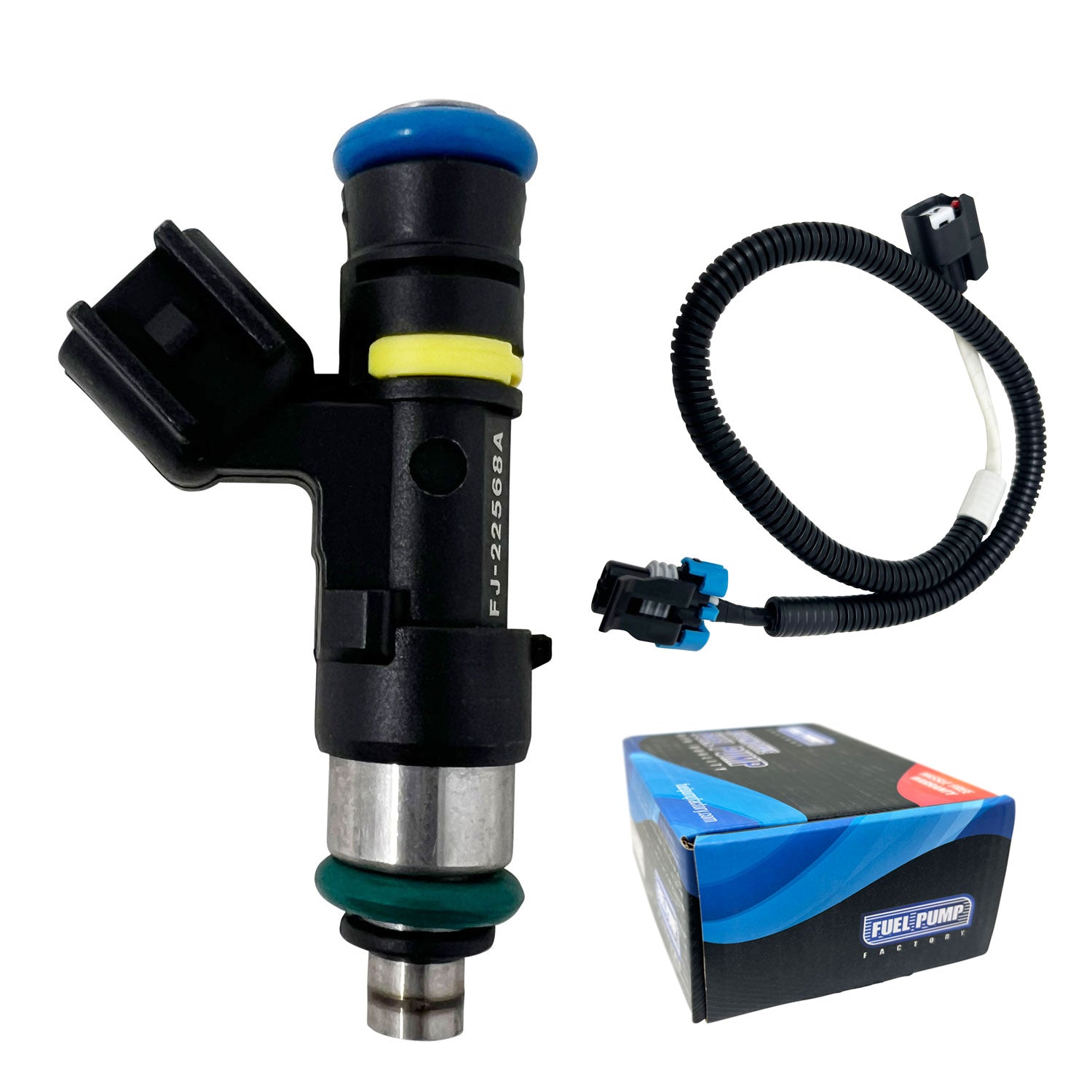 FJ-22568A Fuel Injector w/ Harness Fit For Polaris Ranger XP 800 / Ranger 800 / RZR 800 / Scrambler 1000 / Sportsman 850, Replace. 1204318, 1204319