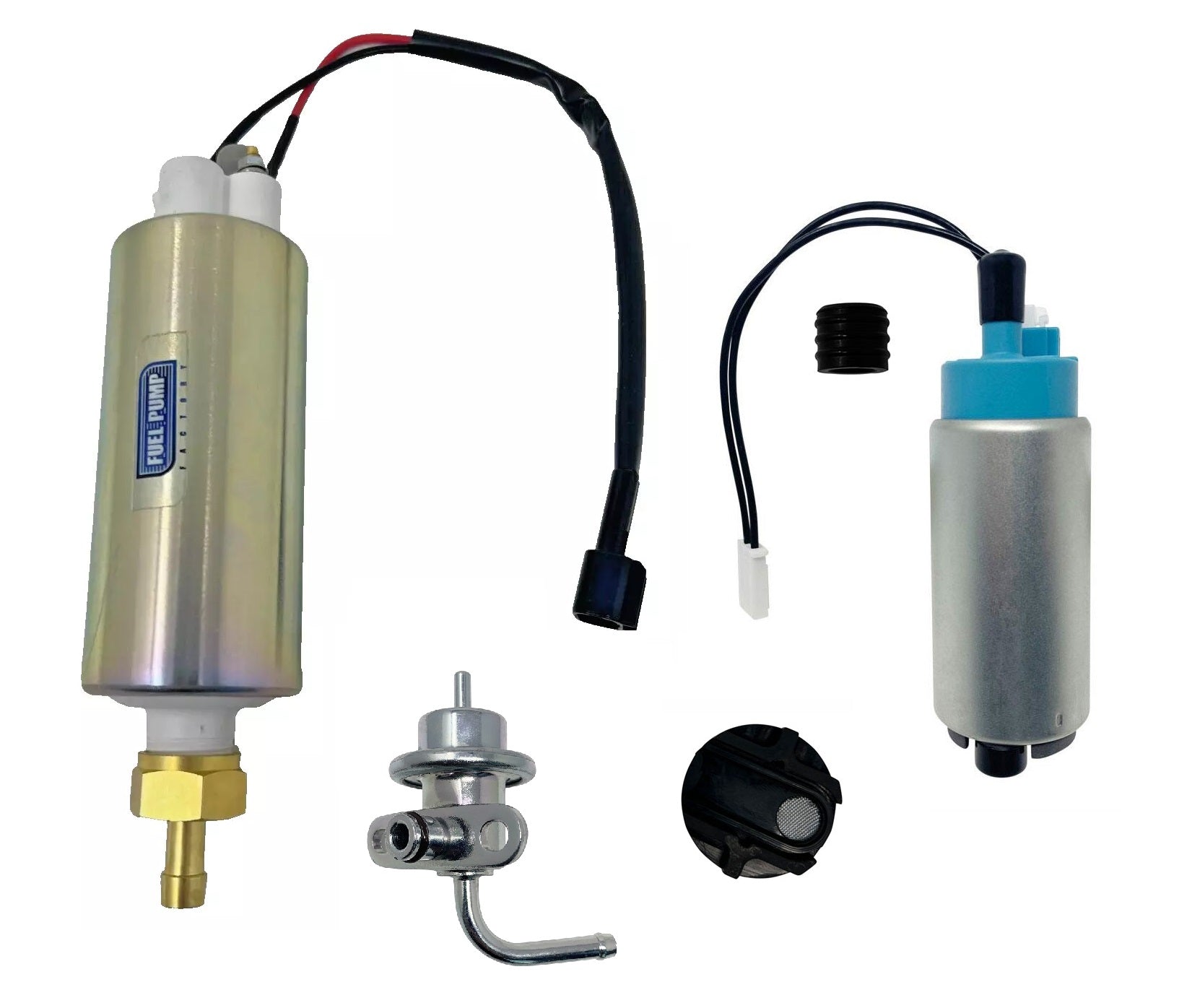 High & Low Pressure Fuel Pump w/ Regulator For Yamaha 200 - 250 HP 4-Stroke Replace OEM # 69J-13907-00-00 / 69J-24410-02-00