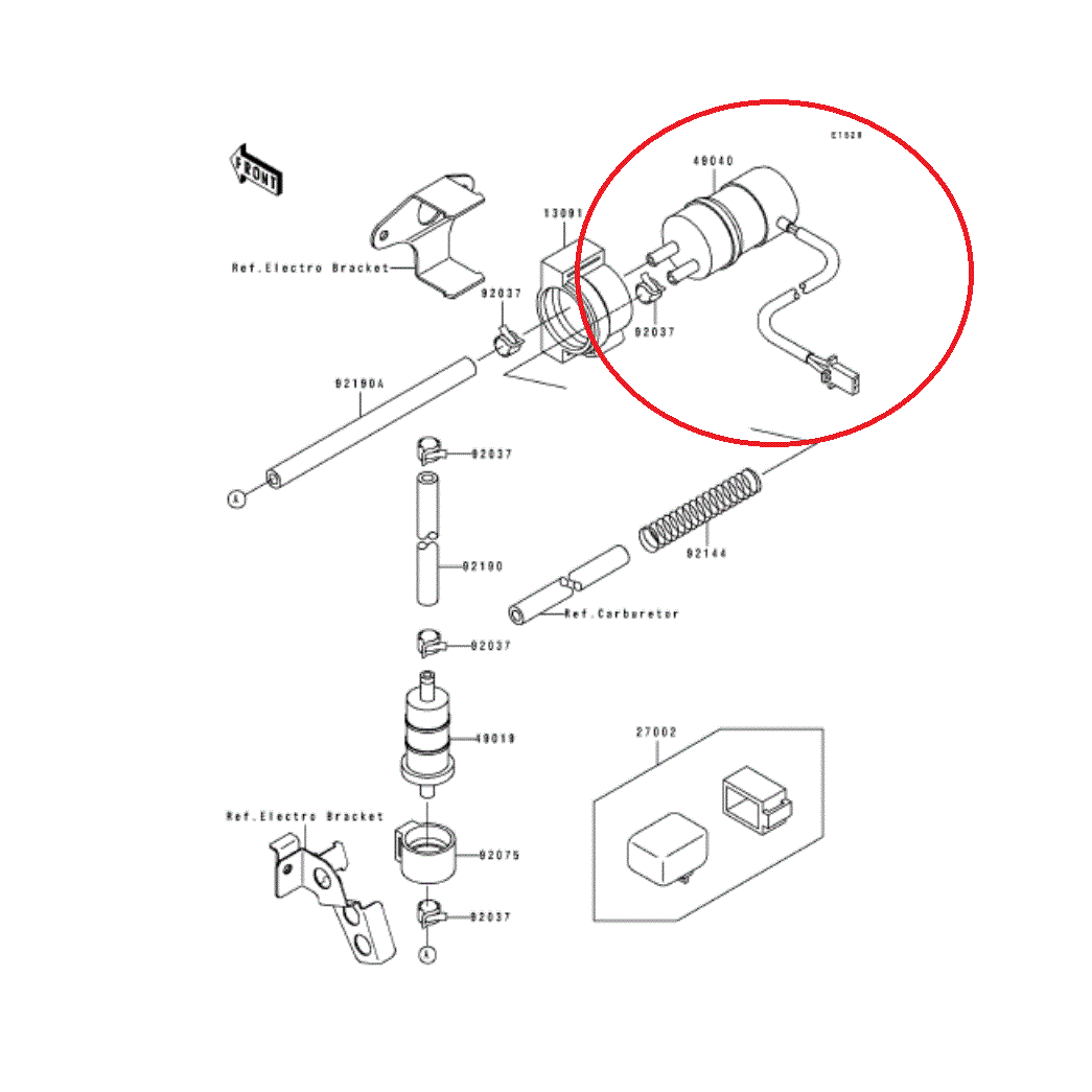 FPF Fuel Pump For Kawasaki 90-11 ZX-11 / 93-03 ZX-7R / 95-99 ZX-6R Replaces 49040-1061 - fuelpumpfactory