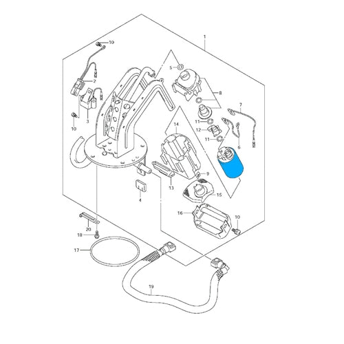 Fuel Pump with Regulator for 2007-2009 Suzuki Bandit replace